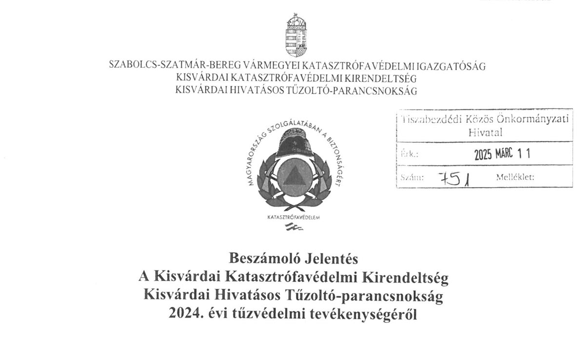 Read more about the article 2025.05.27-i Képviselő-testületi ülés – Beszámoló katasztrófavédelem