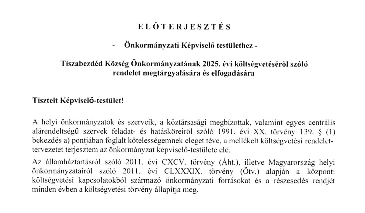Read more about the article 2025.02.13-i Képviselő-testületi ülés Zárt – Költségvetés eltőterjesztés