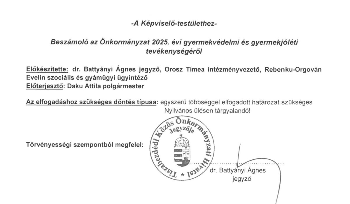 Read more about the article Képviselő-testületi zárt ülés 2026.05.26. –