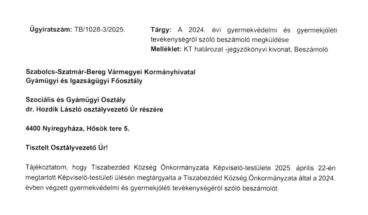 Read more about the article 2025.04.22-i Képviselő-testületi ülés – Beszámoló, Gyermekjóléti