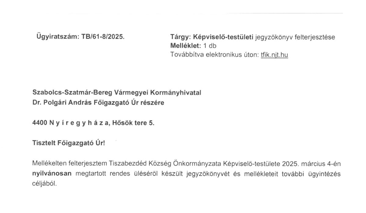 Read more about the article 2025.03.04-i Képviselő-testületi ülés – Jegyzőkönyv