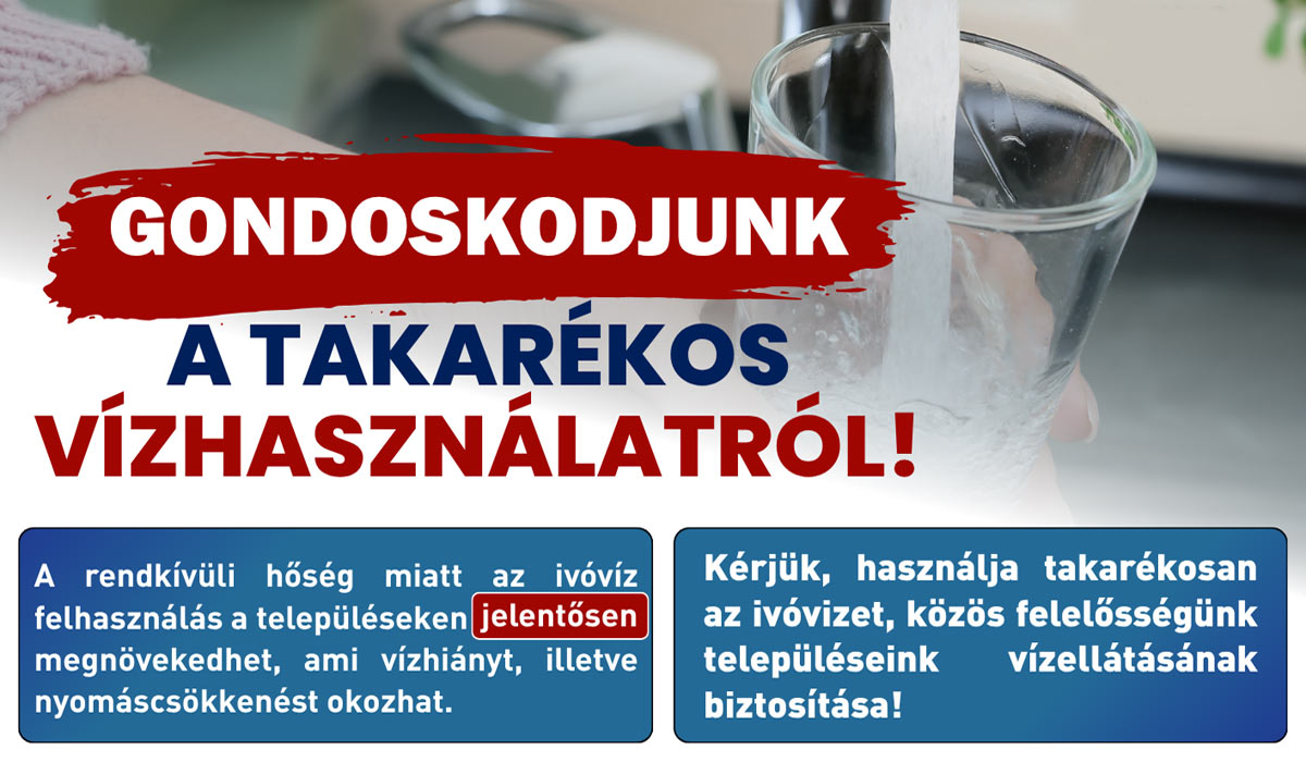 Vízkorlátozással kapcsolatos tájékoztató 2026. 08.