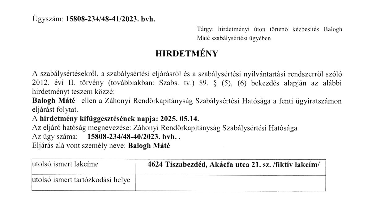 Hirdetmeny_szabalysertesi_ugyben_Balogh_Mate_TB_1148_2025