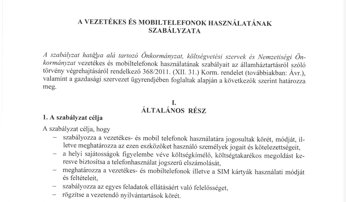 Read more about the article Szabályzatok – Telefonszámok